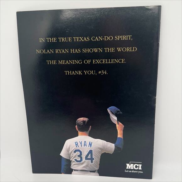 🎁 Vintage 1990 Nolan Ryan 300 Wins Commemorative Program Book - Picture 2 of 4
